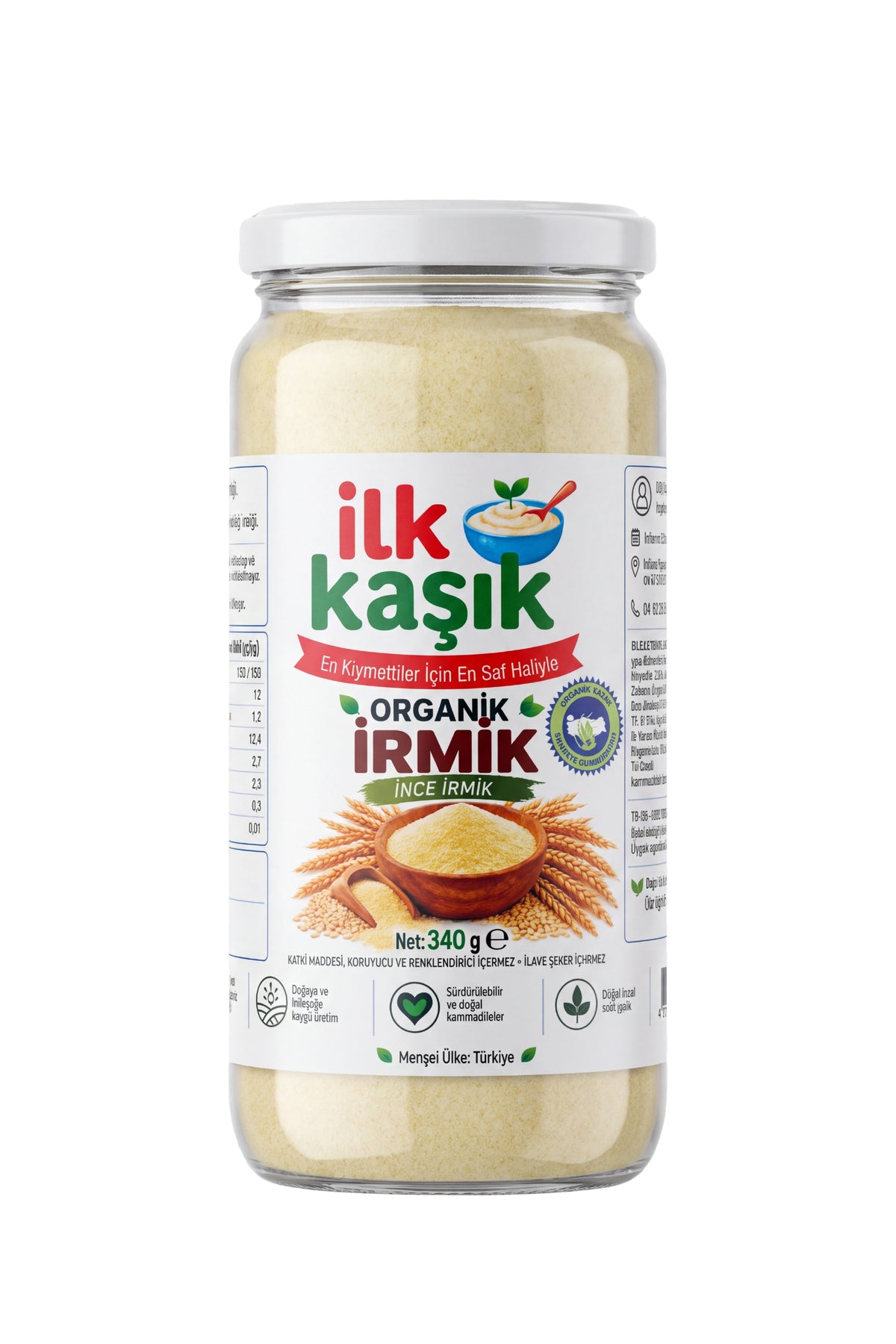 Organik İrmik Unu 340 g – İlk Kaşık