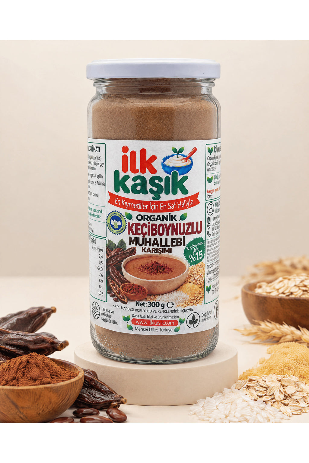 Organik Keçiboynuzlu Muhallebi Karışımı 300 g – İlk Kaşık