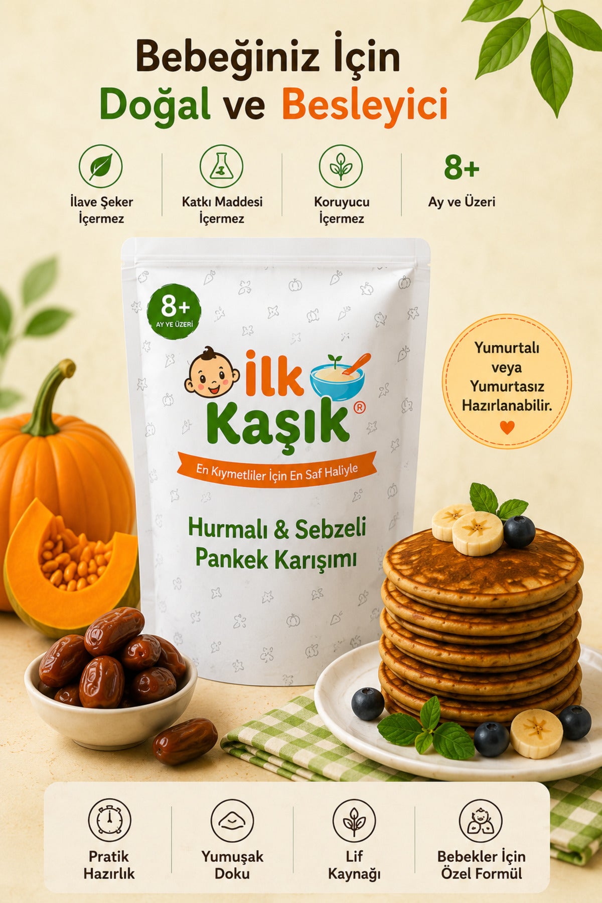 Hurmalı Sebzeli Pankek Karışımı 200 g – İlk Kaşık (2)