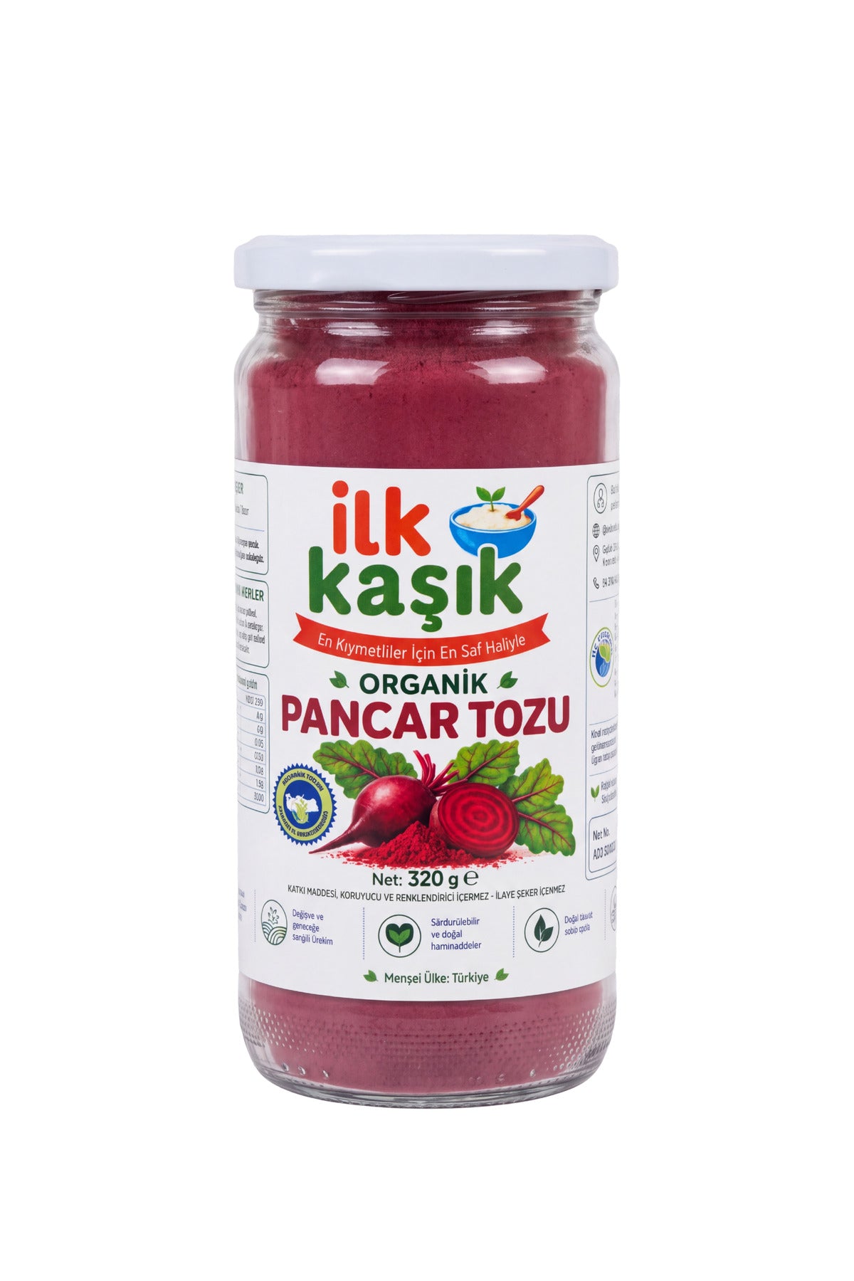 Organik Pancar Tozu 320 g – İlk Kaşık