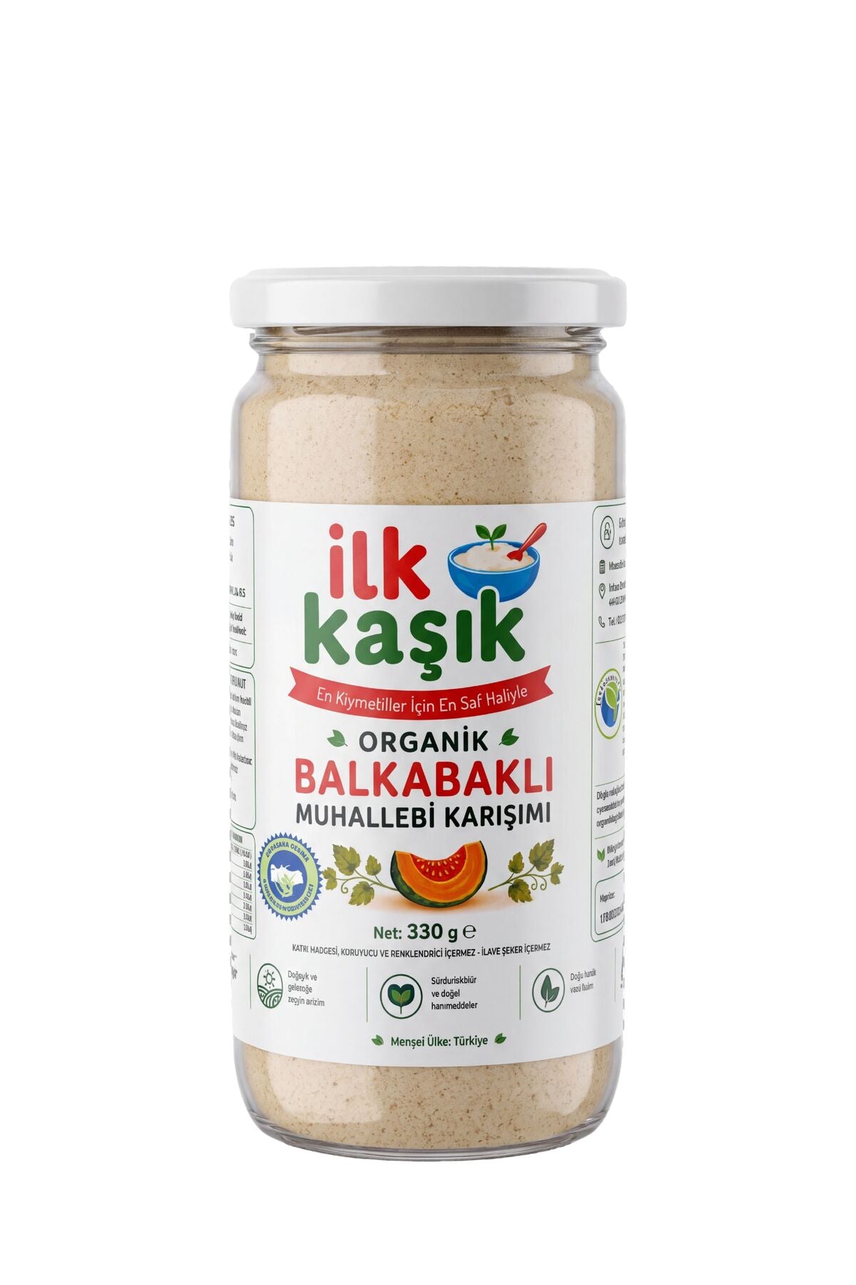 Organik Balkabaklı Muhallebi Karışımı 330 g – İlk Kaşık (2)