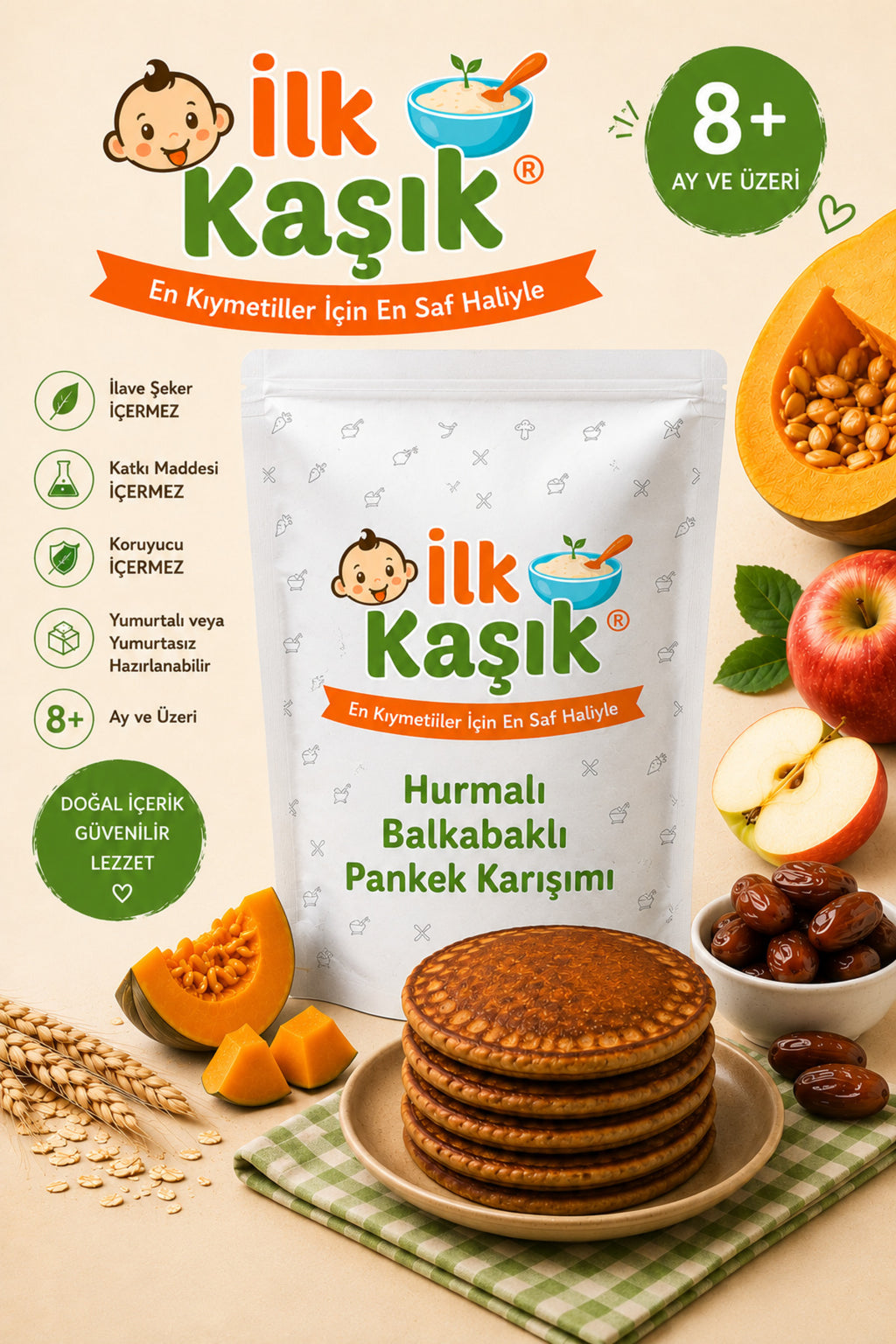 Hurmalı & Balkabaklı Pankek Karışımı 200 g – İlk Kaşık