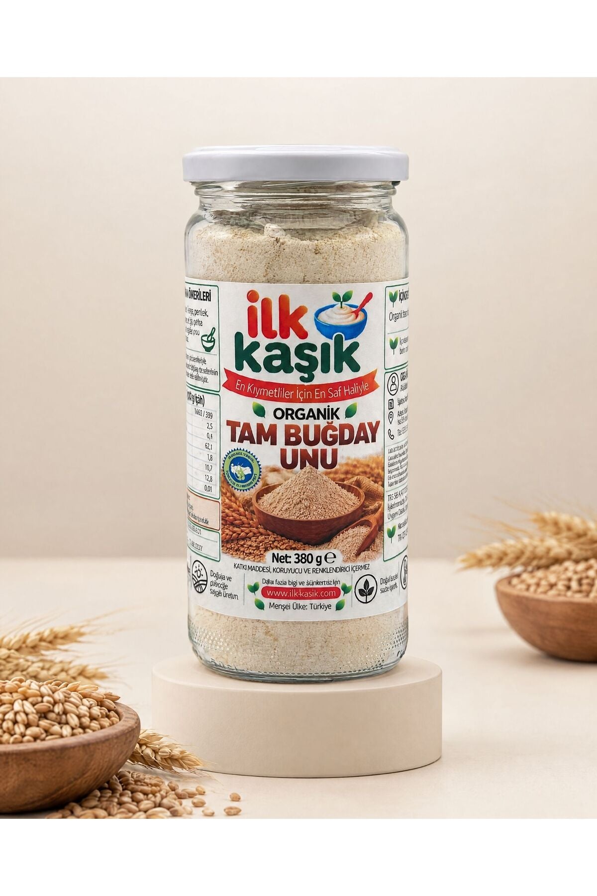 Organik Tam Buğday Unu 380 g – İlk Kaşık