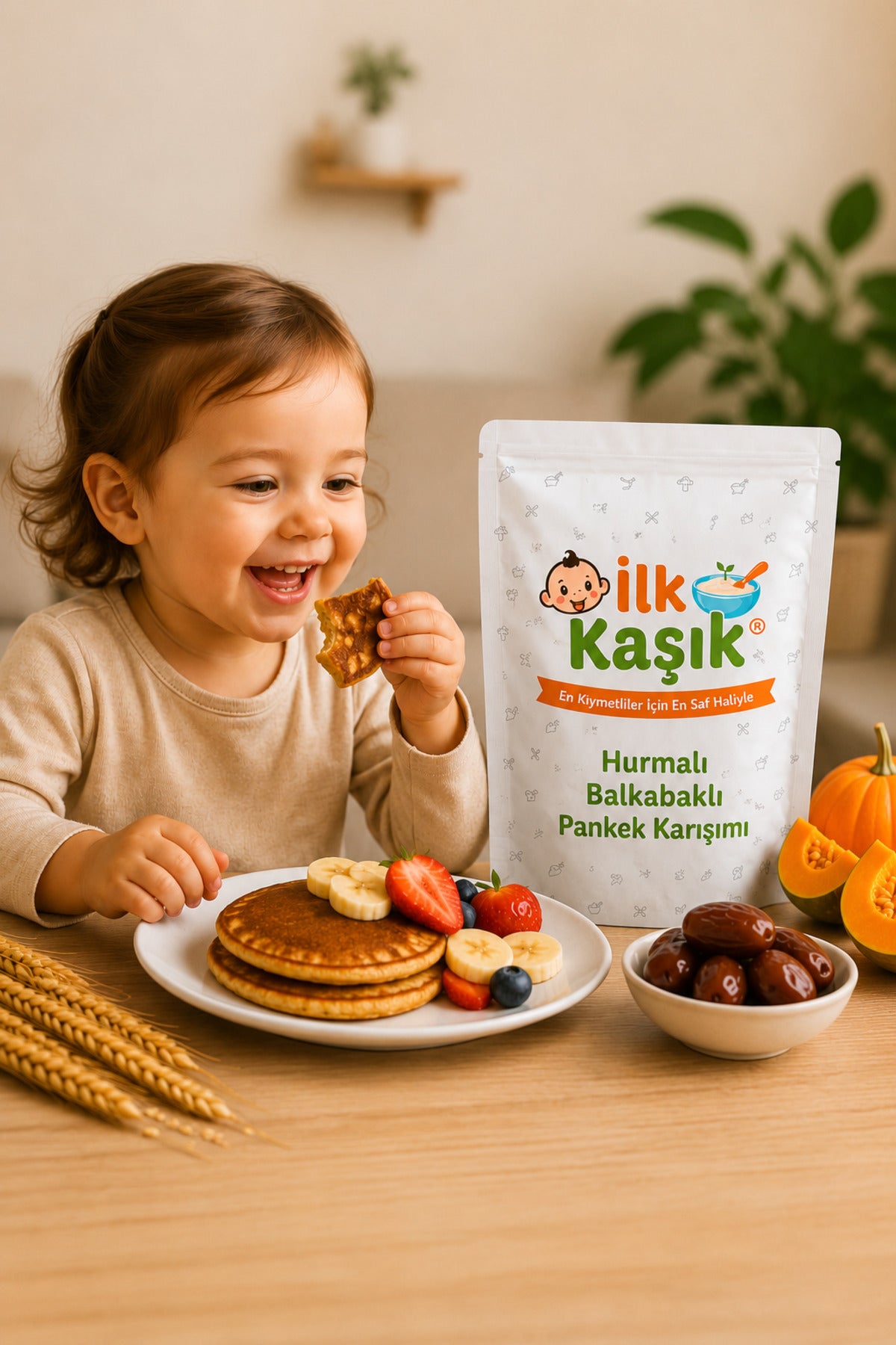 Hurmalı & Balkabaklı Pankek Karışımı 200 g – İlk Kaşık (5)