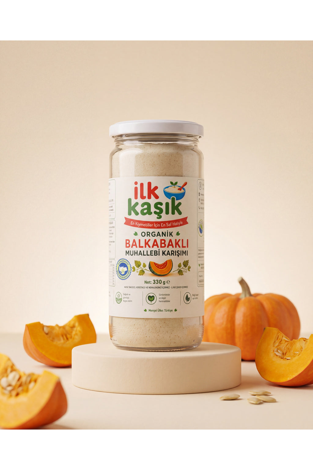 Organik Balkabaklı Muhallebi Karışımı 330 g – İlk Kaşık