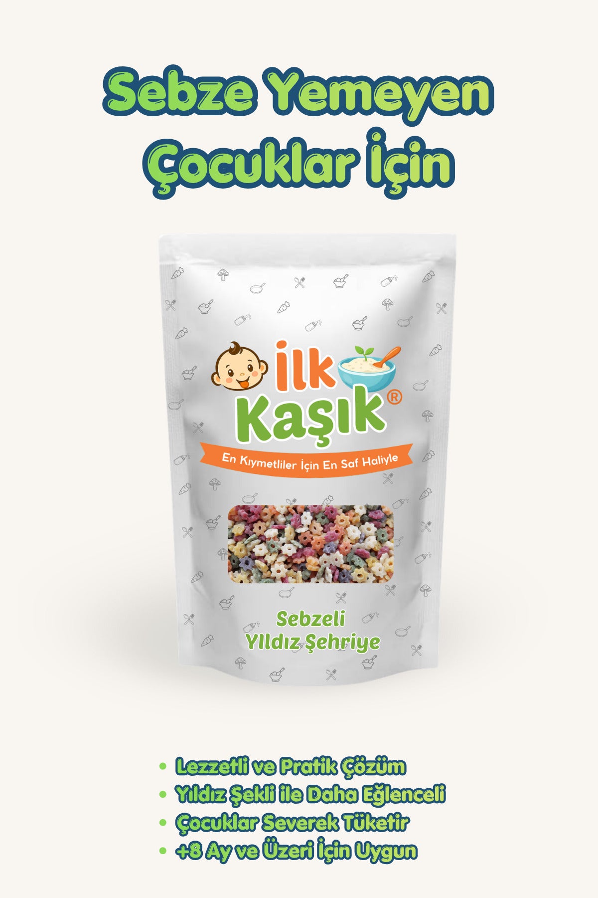 Sebze Püreli Yıldız Şehriye 200 g – İlk Kaşık (2)