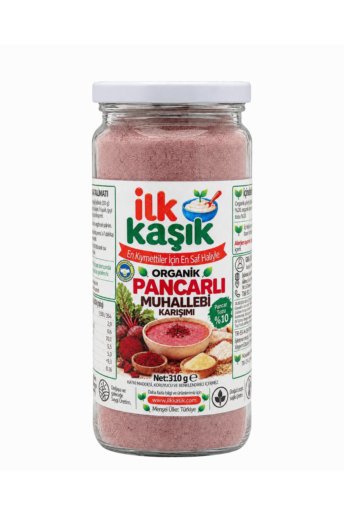 Organik Pancarlı Muhallebi Karışımı 310 g – İlk Kaşık