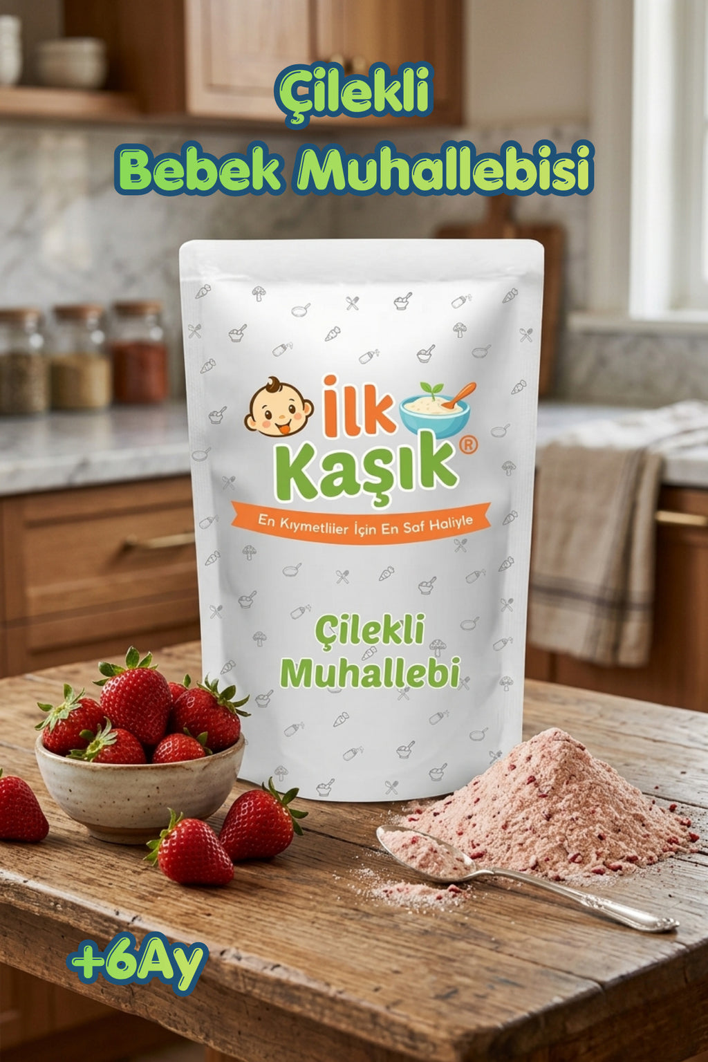 Çilekli Muhallebi Karışımı 200 g – İlk Kaşık